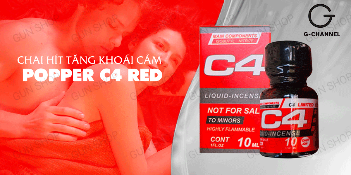  Bán Chai hít tăng khoái cảm Popper C4 Red - Chai 10ml giá sỉ