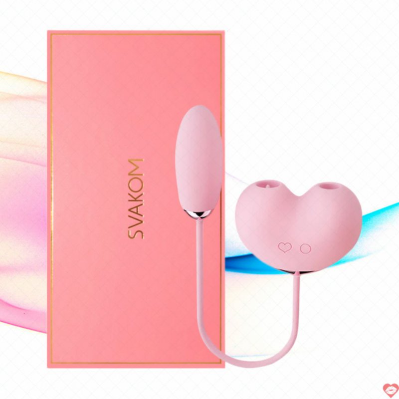 Máy bú 2 đầu Svakom Peach Dolphin Trứng Rung Massage Tình Yêu 