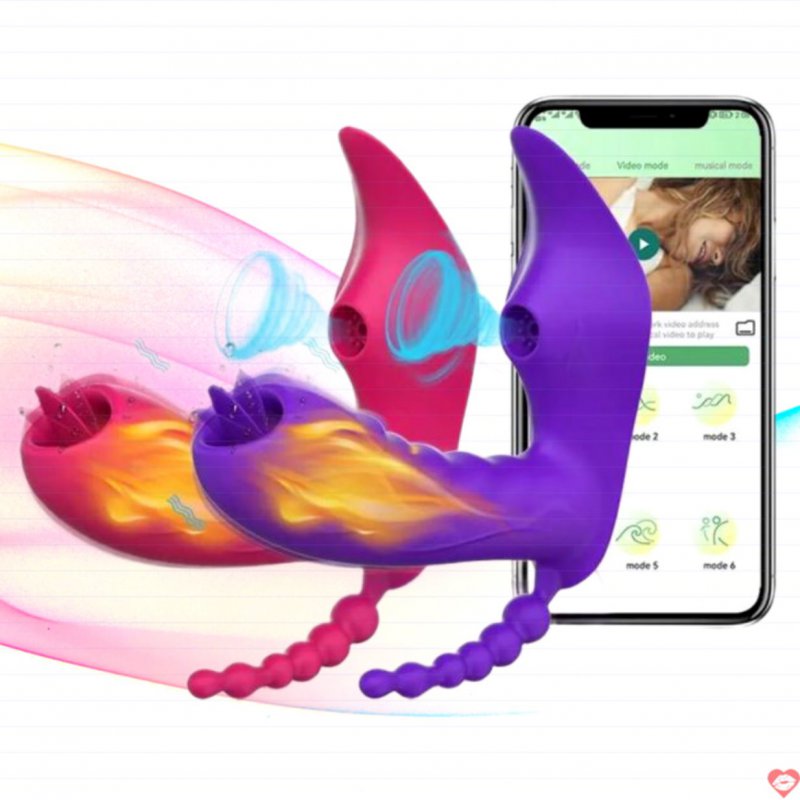 Dương vật giả Love Spouse 3in1 rung liếm hút Bluetooth điều khiển tiện lợi 