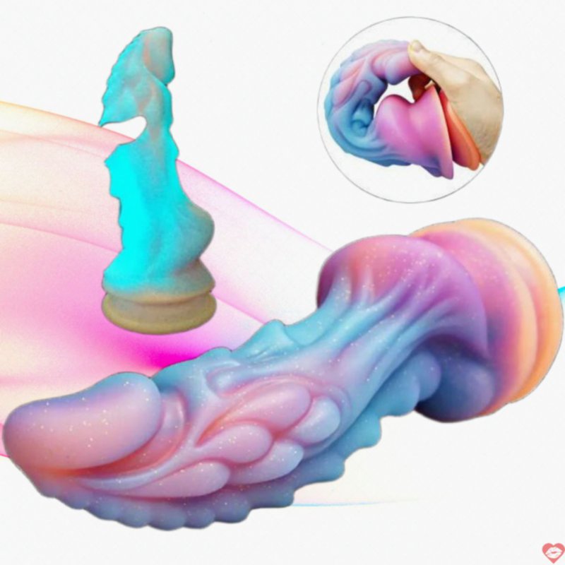 Dương vật giả hình rồng phát sáng đế dán tường nhiều màu size lớn 