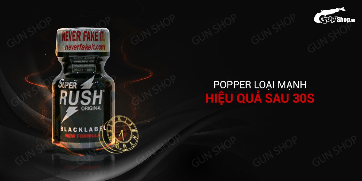  Đánh giá Chai hít tăng khoái cảm Popper Super Rush Black Label - Chai 10ml tốt nhất
