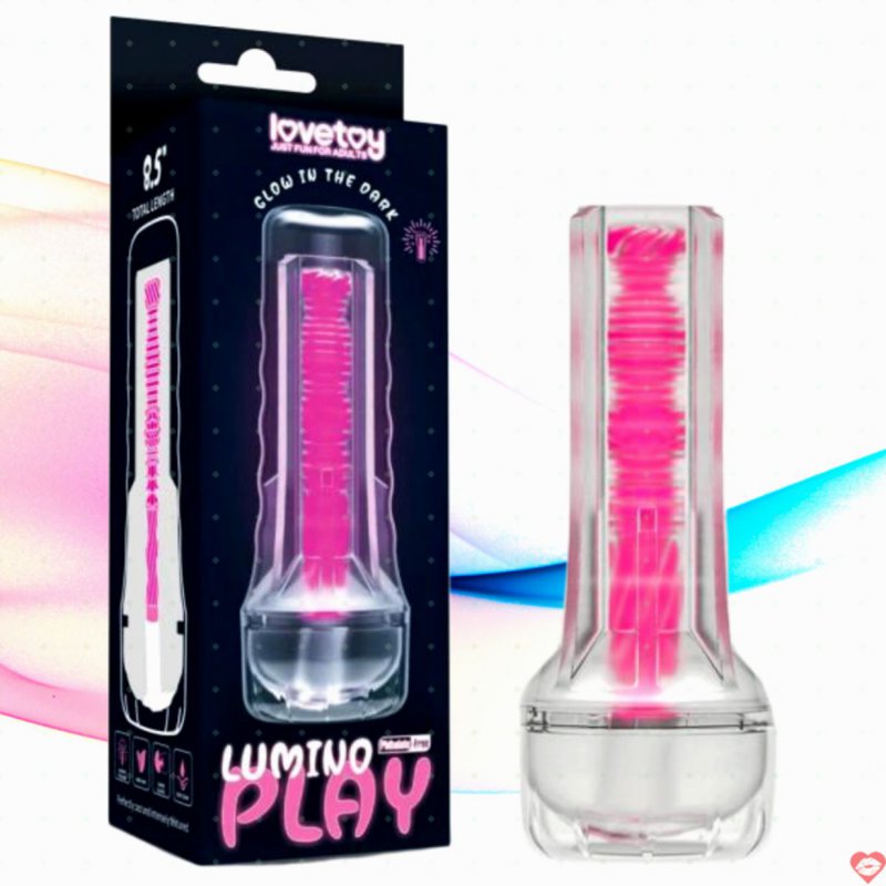 Âm đạo giả như thật Lovetoy Lumino Play Glow Pink silicon trong suốt phát quang
