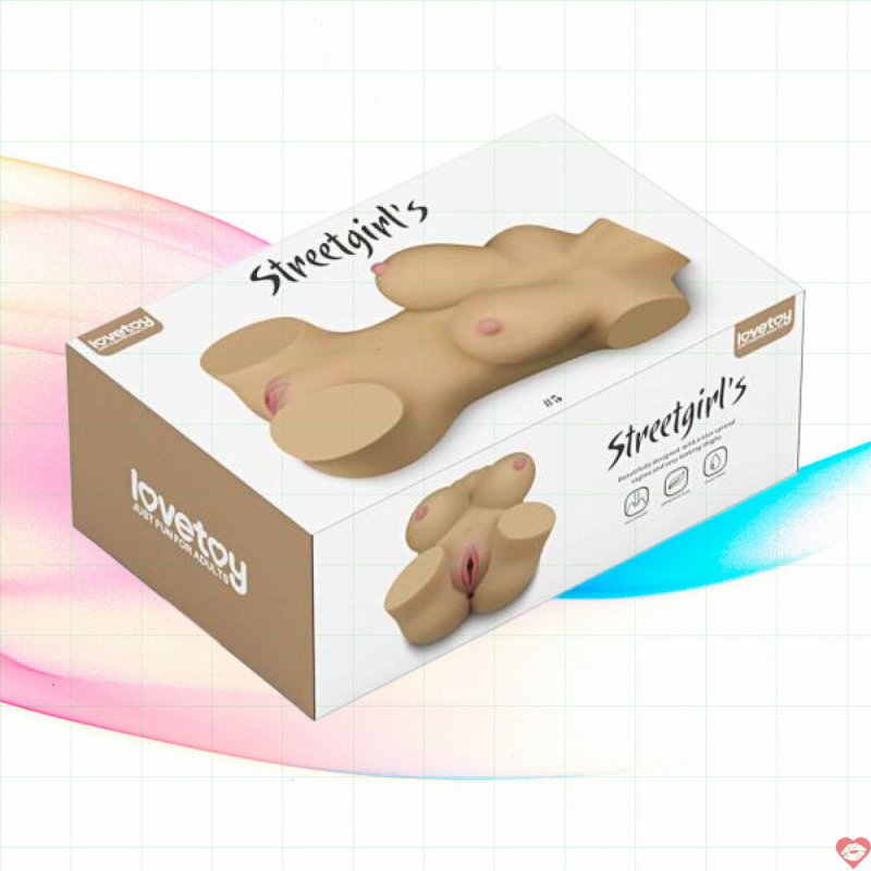 Búp bê mini Lovetoy Streetgirl bán thân, âm đạo mềm mại, hậu môn thật 