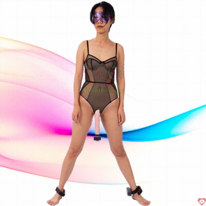 Giá đỡ dương vật giả chữ T chất liệu bền kèm trói tay chân 