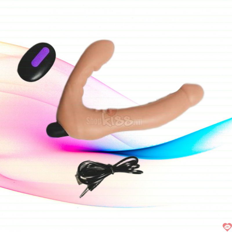 Dương vật hai đầu siêu mềm LoveToy rung điều khiển từ xa sướng 