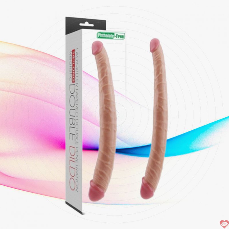 Dương vật giả 2 đầu Lovetoy Siêu Reallistic Tăng Khoái Cảm 