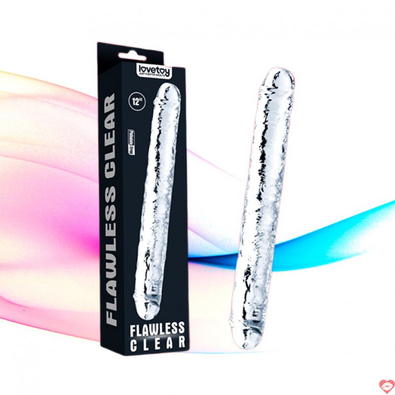 Dương vật giả 2 đầu Lovetoy Flawless Clear 12 inch siêu thực, an toàn, giá tốt 