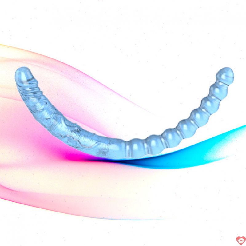 Dương vật giả silicon 2 đầu 45cm trong suốt kích thích les 