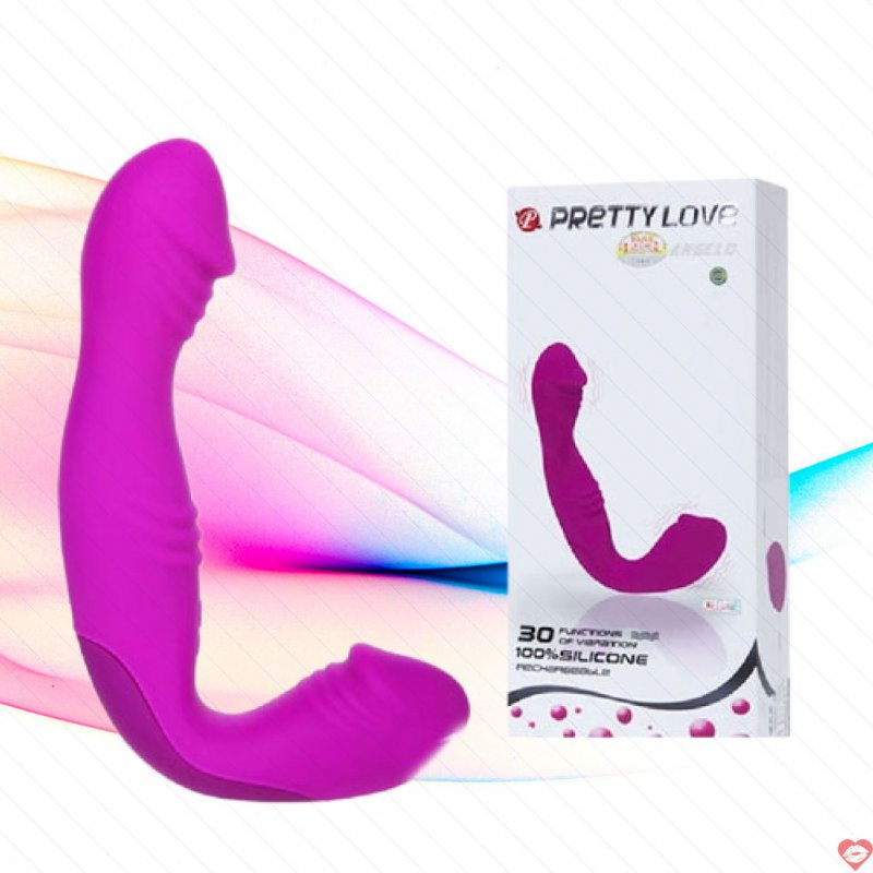 Dương vật silicon hai đầu cao cấp 30 kiểu rung Prettylove hot 