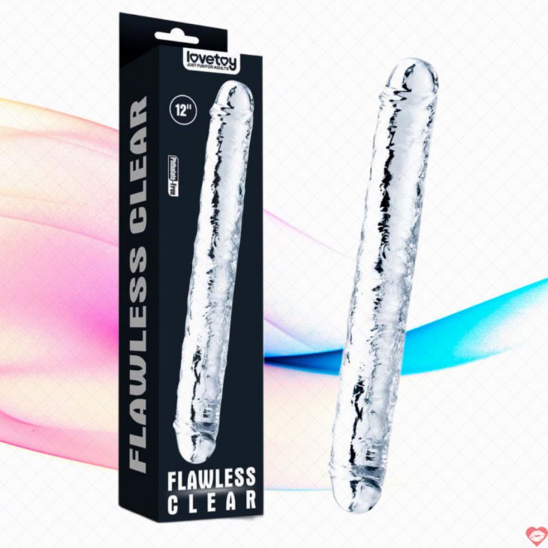 Dương vật giả hai đầu trong suốt Lovetoys USA kích thích đỉnh cao 