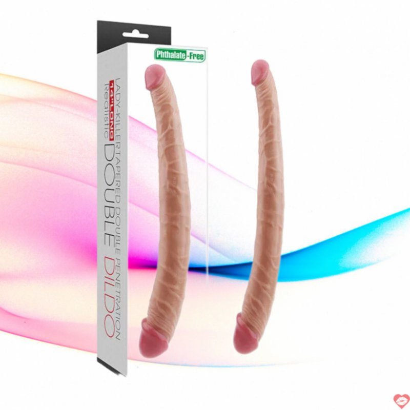 Lovetoy Double Dildo 2 Đầu Silicone Dương Vật Giả Cao Cấp 