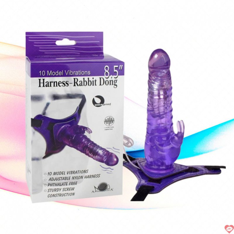 Dương vật giả dây đeo Aphrodisia Rabbit 8.5 inch cực đã 