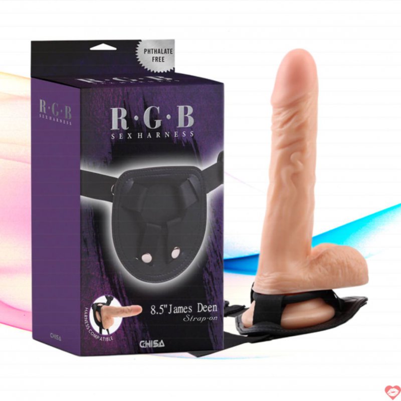 Chisa James Deen dương vật giả dây đeo 8.5 inch siêu thật 