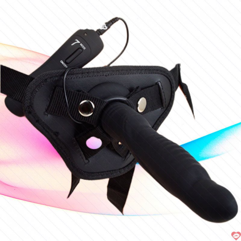 Dương vật silicon dây đeo rung mạnh mượt 7 chế độ vui chơi 