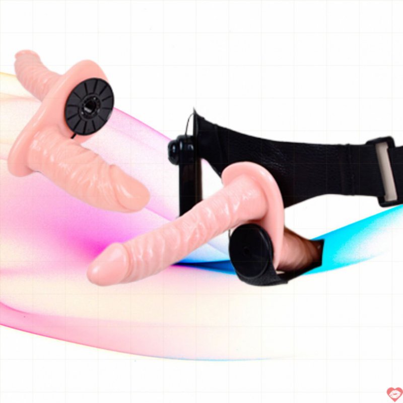 Dương vật giả dây đeo hai đầu rung mạnh kích thích cực đỉnh 