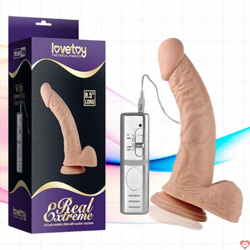 Dương vật rung Lovetoy Real Extreme 8.5 inch - Cực khoái, siêu mềm mại 