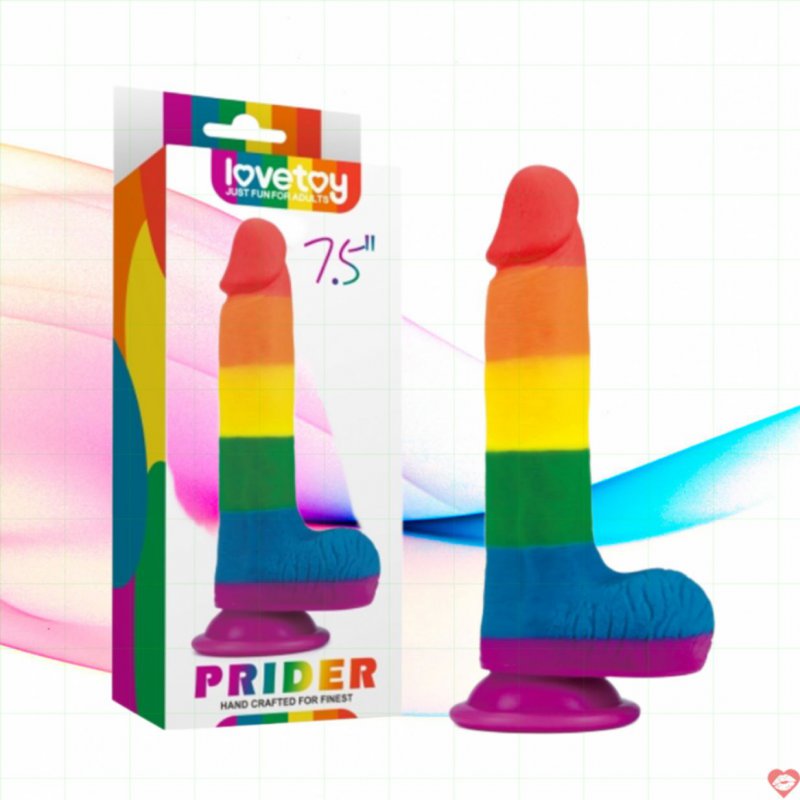 Lovetoy Prider 7.5 inch Dương Vật Giả Dính Tường Mềm Mịn Hấp Dẫn 