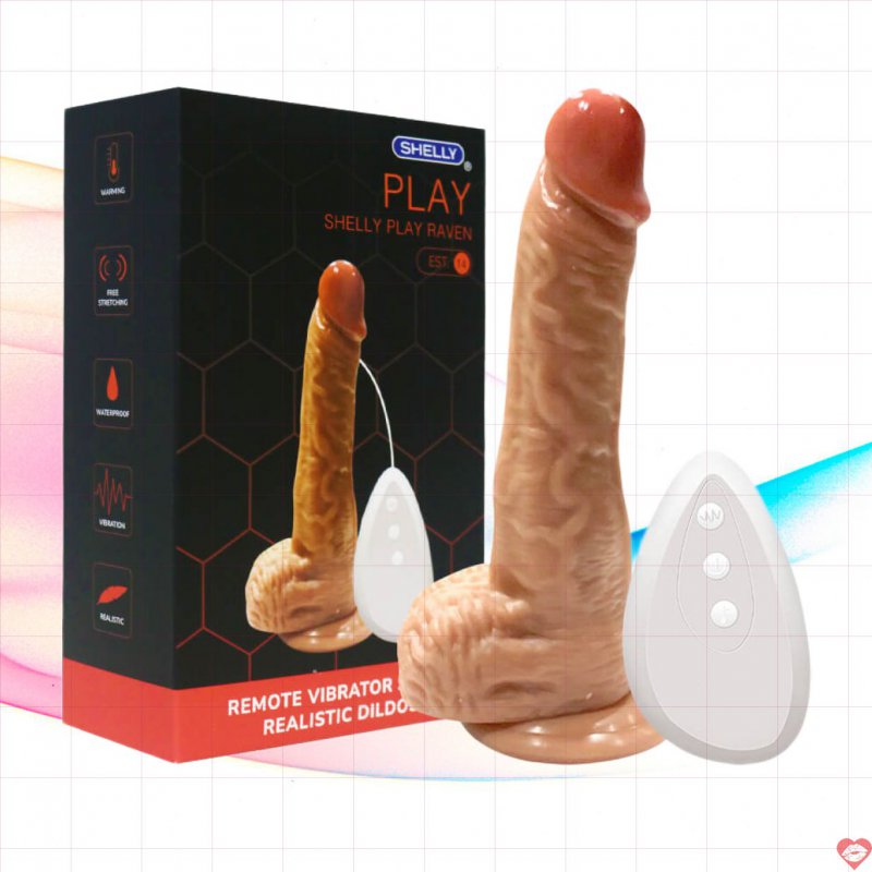 Dương vật giả Shelly Play Raven dính tường siêu mềm mại, kích thích 
