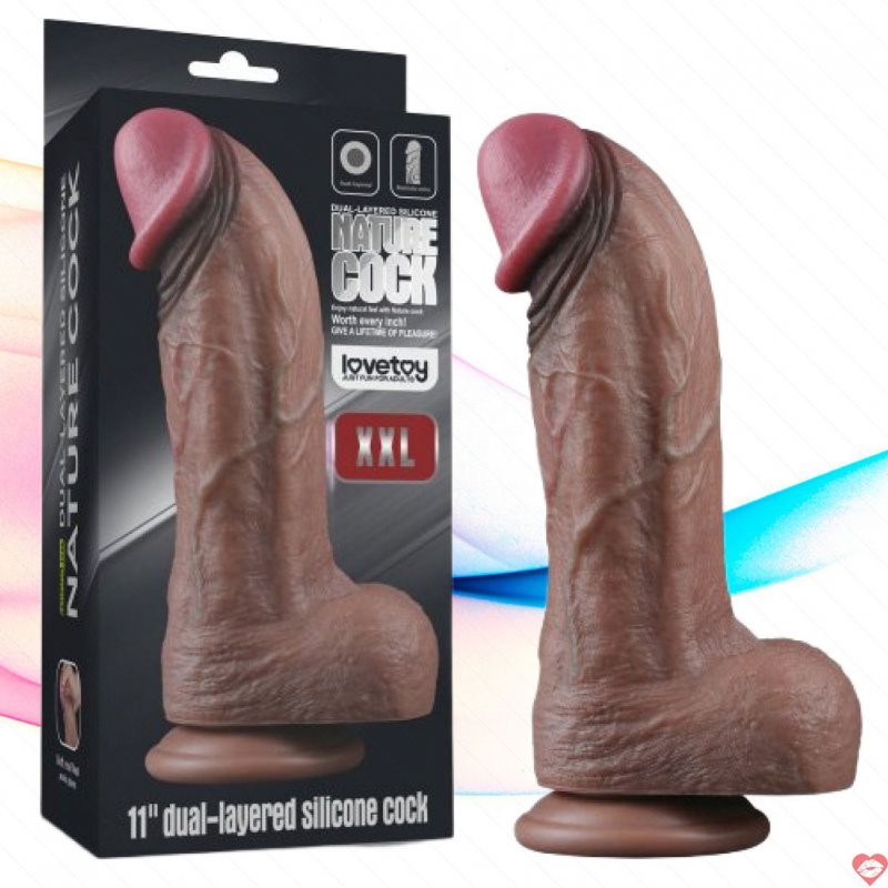 Dương vật giả silicone Lovetoy Nature Cock XXL 11in bạch kim cao cấp 