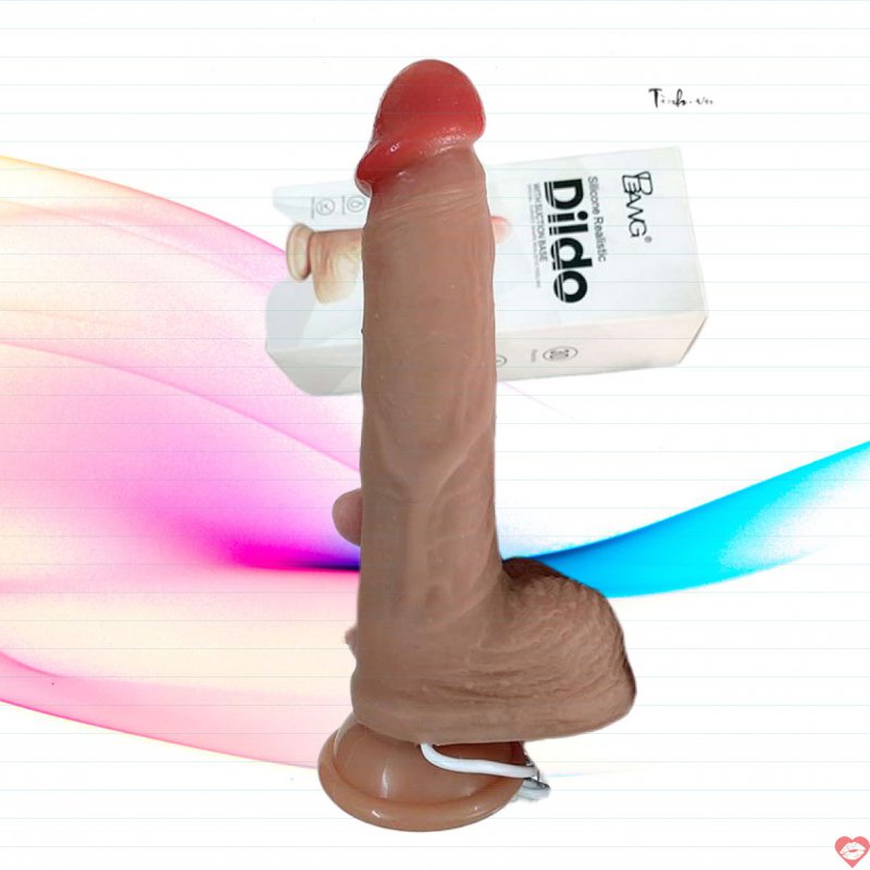 Dương vật giả Siêu mềm Rung Thụt Tỏa nhiệt Dildo