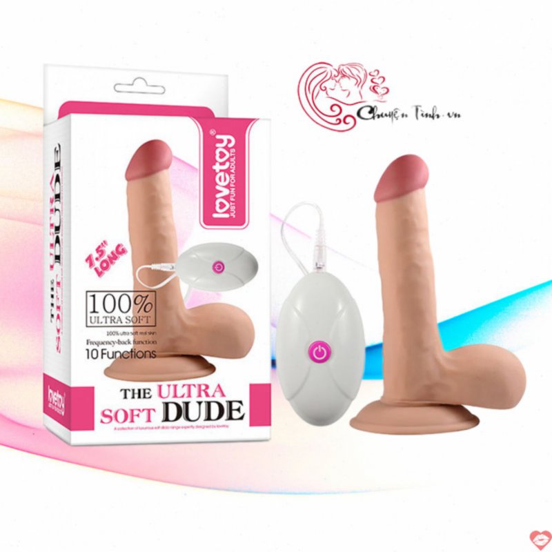 Dương Vật Rung Siêu Mềm Lovetoy Ultra Soft Dude 7.5