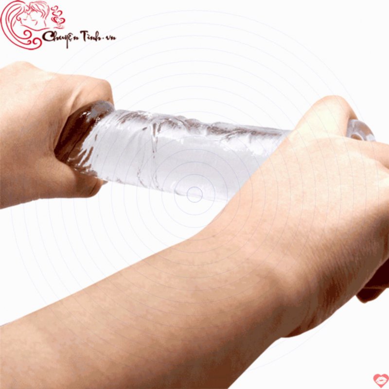 Dương vật giả trong suốt gắn tường