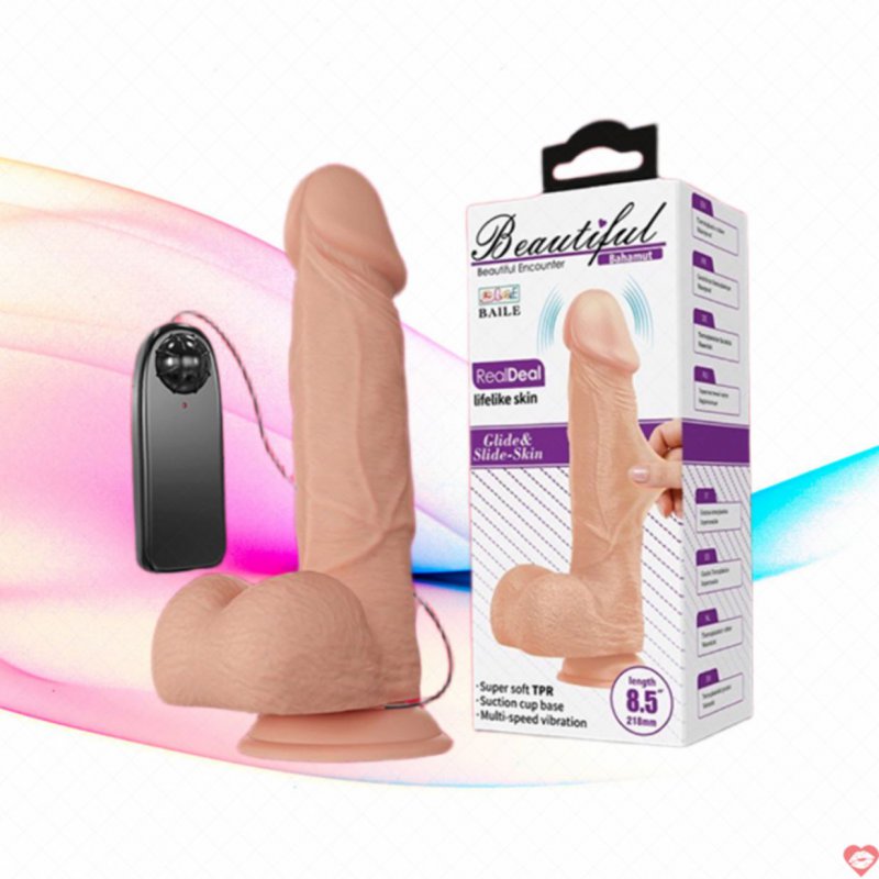 Dương vật giả siêu mềm Bahamut 8.5 inch có rung