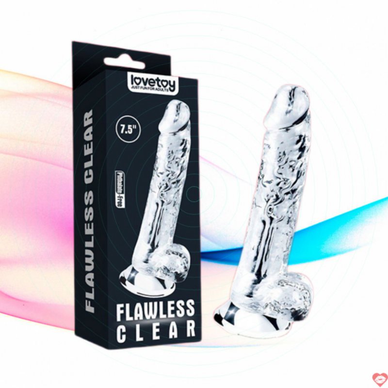 Dương vật giả gắn tường Lovetoy Flawless Clear 75 inch