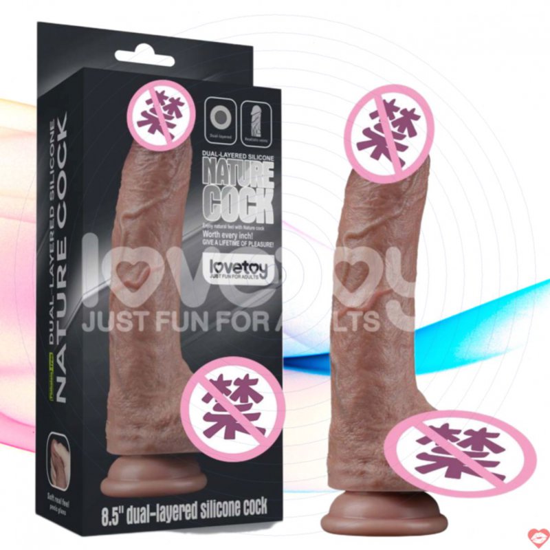 Dương vật giả đóng đất siêu thực 3D Lovetoy Silicone Cock LV411044