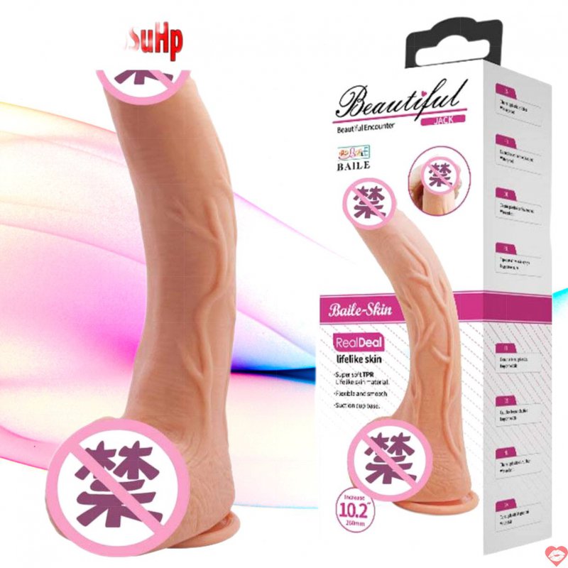 Dương vật giả đóng đất to và dài Baile Jack Real Skin mềm mại