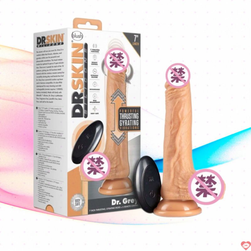 Dương vật giả đóng đất BLUSH Dr. Gray thụt lên xuống silicone 7 inc
