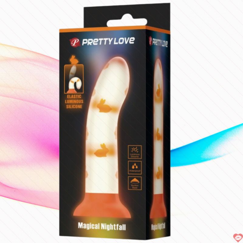 Dương Vật Giả Silicon Dán Tường Có Thể Phát Sáng - Prettylove Magical Nightfall
