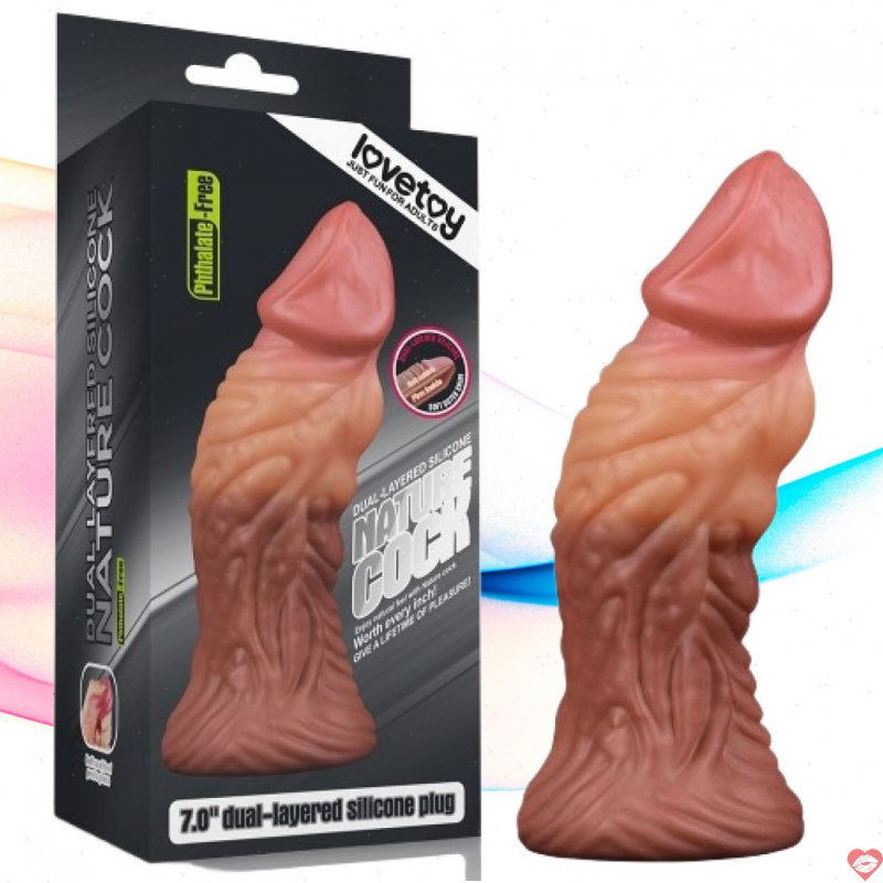 Dương Vật Giả Dán Tường Siêu Khủng Siêu Gân 7in - Silicon 2 Lớp Siêu Mềm Mịn Lovetoy USA