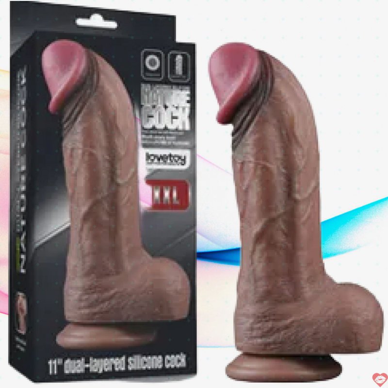 Dương vật giả Lovetoy Layered Nature Cock XXL size to Silicon 2 lớp siêu mềm mịn