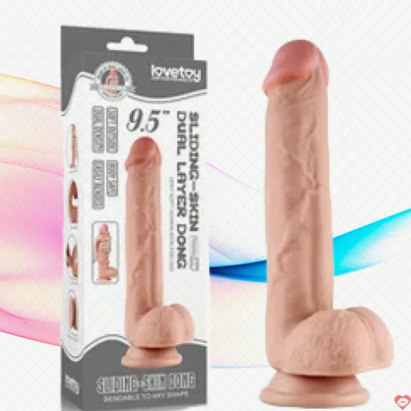 Tha hồ lên đỉnh với dương vật giả gắn tường da trượt Lovetoy 9 inch