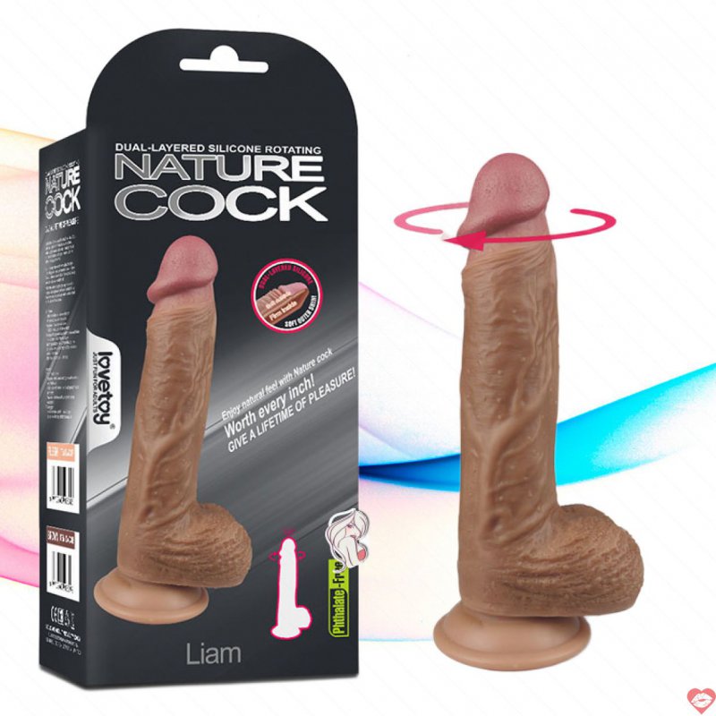 Dương vật giả silicon siêu mềm đẹp rung ngoáy Lovetoy Nature Cock Liam DV58H
