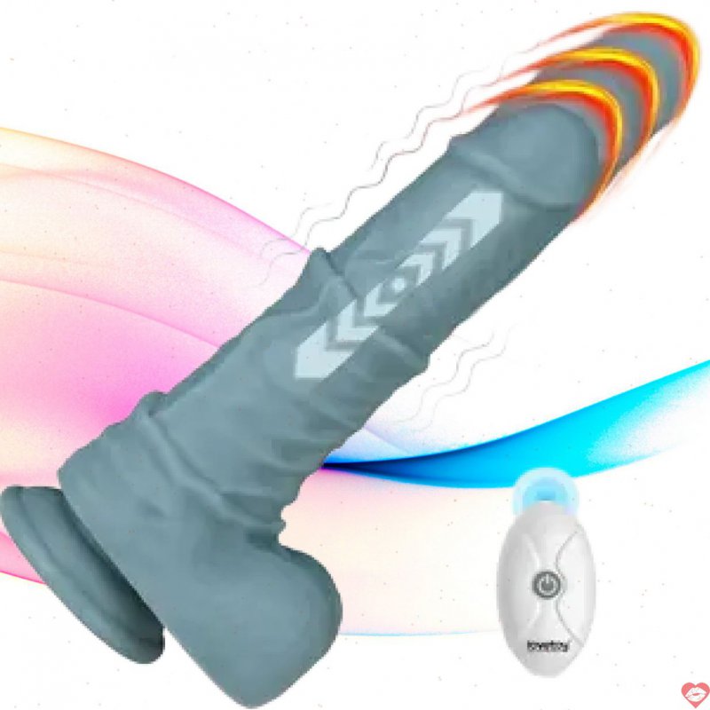 Dương vật giả khủng siêu mềm rung thụt sướng điên đảoDV56E silicone 2 lớp rung thụt 3 chế độ điều
