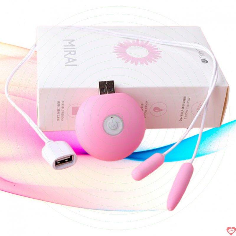 Trứng rung đôi mini Mirai cắm điện usb rung cực phê