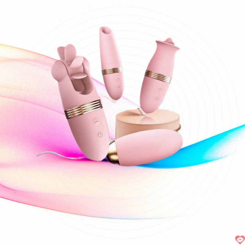 Trứng massage LiLo 3 đầu phụ Rung hút liếm