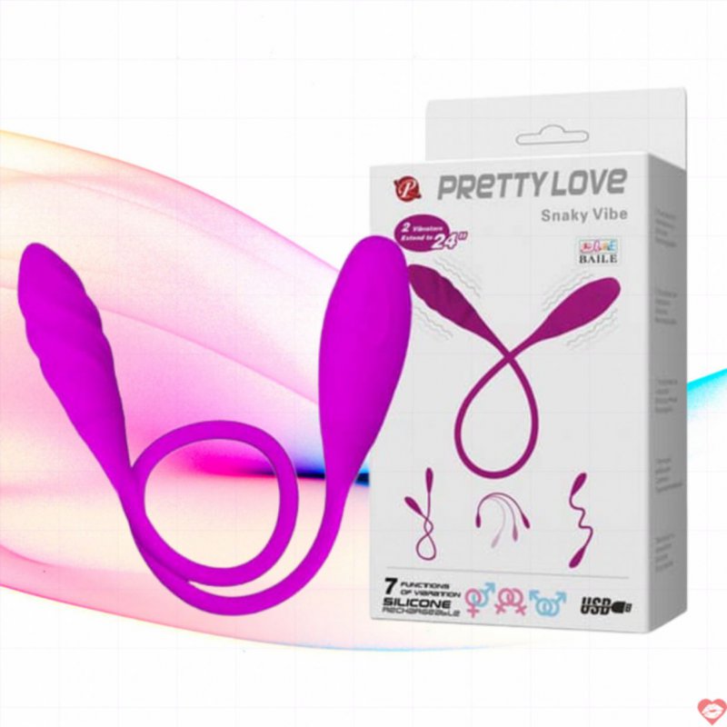 Trứng Rung Pretty Love Snaky Vibe – Rung 2 Đầu 7 Chế Độ Dùng Sạc