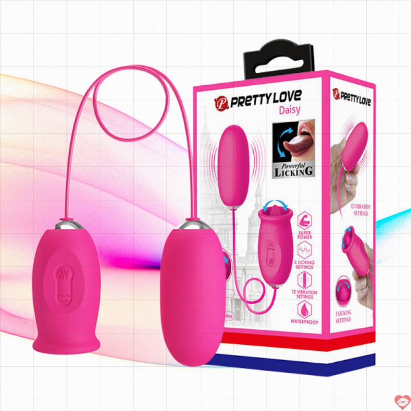 Trứng Rung PrettyLove Daisy Kèm Lưỡi Liếm
