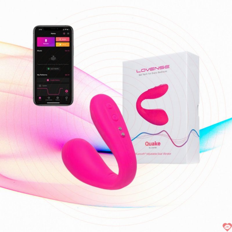 Lovense Quake máy rung tình yêu 2 đầu cực mạnh kết nối App điện thoại