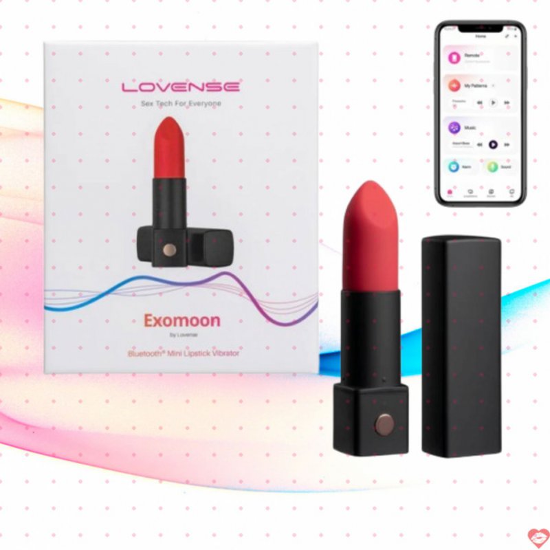 Lovense Exomoon trứng rung hình thỏi son cao cấp kết nối điện thoại