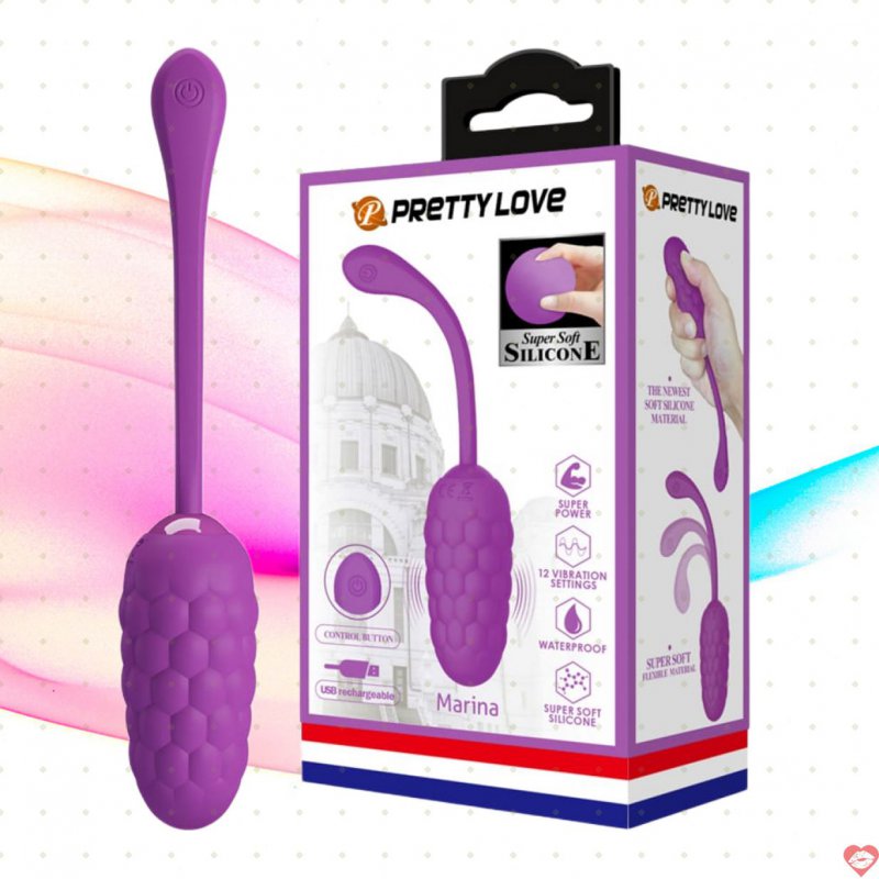 Máy trứng rung không dây siêu mềm 12 chế độ Pretty Love Marina
