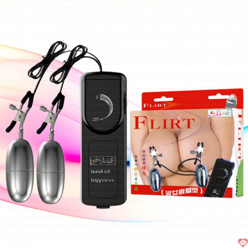 Trứng rung đôi inox có kẹp mát xa ngực Baile Flirt Baile Flirt