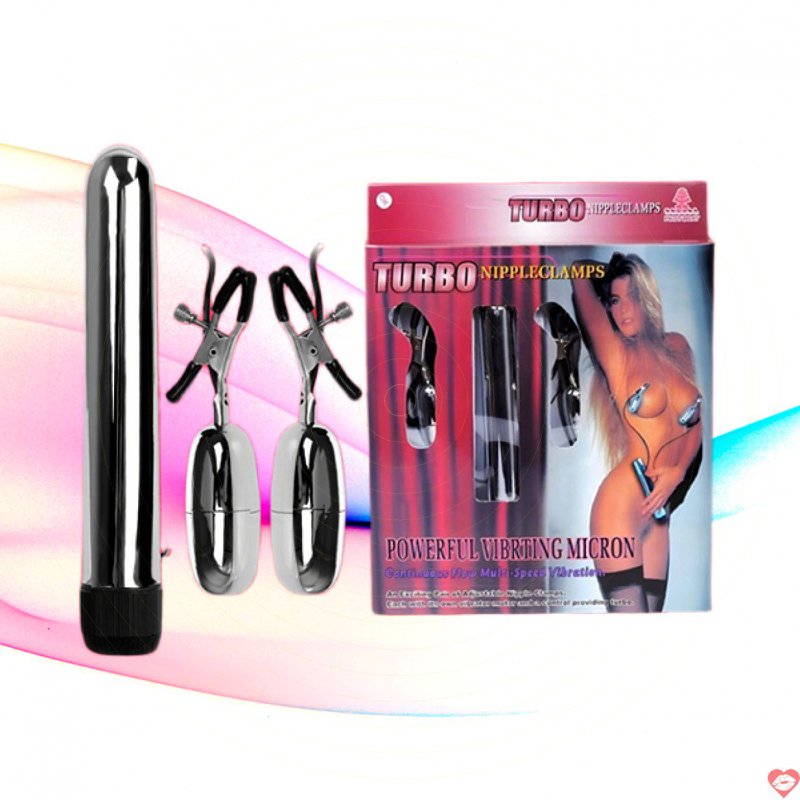 Que rung kết hợp trứng rung kẹp đầu ngực Nippleclamps