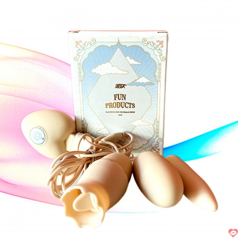 Trứng rung 3 đầu có lưỡi liếm âm đạo