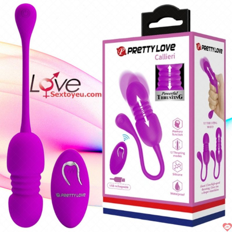 Trứng rung thụt điều khiển từ xa Prettylove Callieri