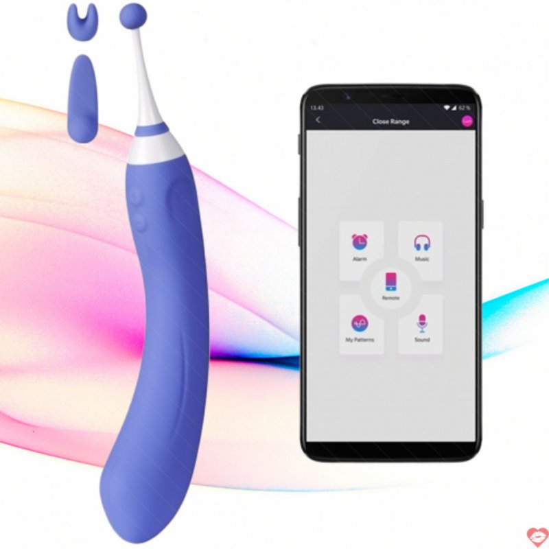 Máy rung 2 đầu điều khiển qua app Lovense Hyphy kèm 3 đầu phụ