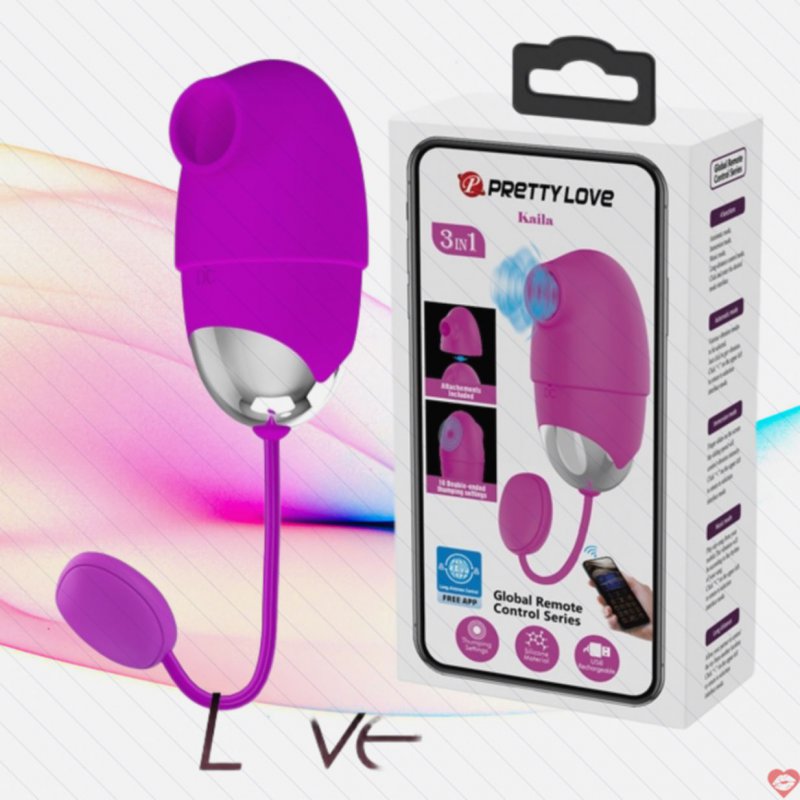 Trứng rung táp cực mạnh kết nối app Prettylove Kaila